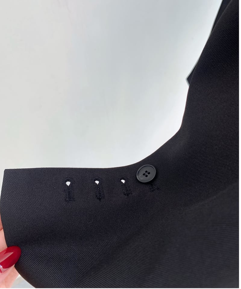 ribbon-tailored jacket/black | Nalm.