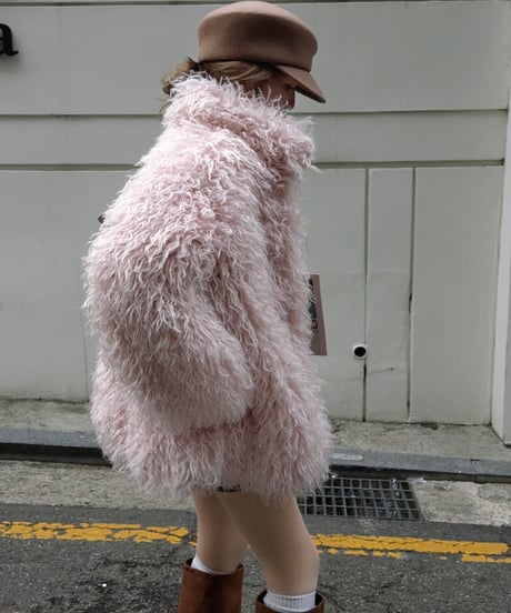milk pink teddy jacket