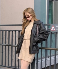 カーゴミニスカート×スウェットセット/camel