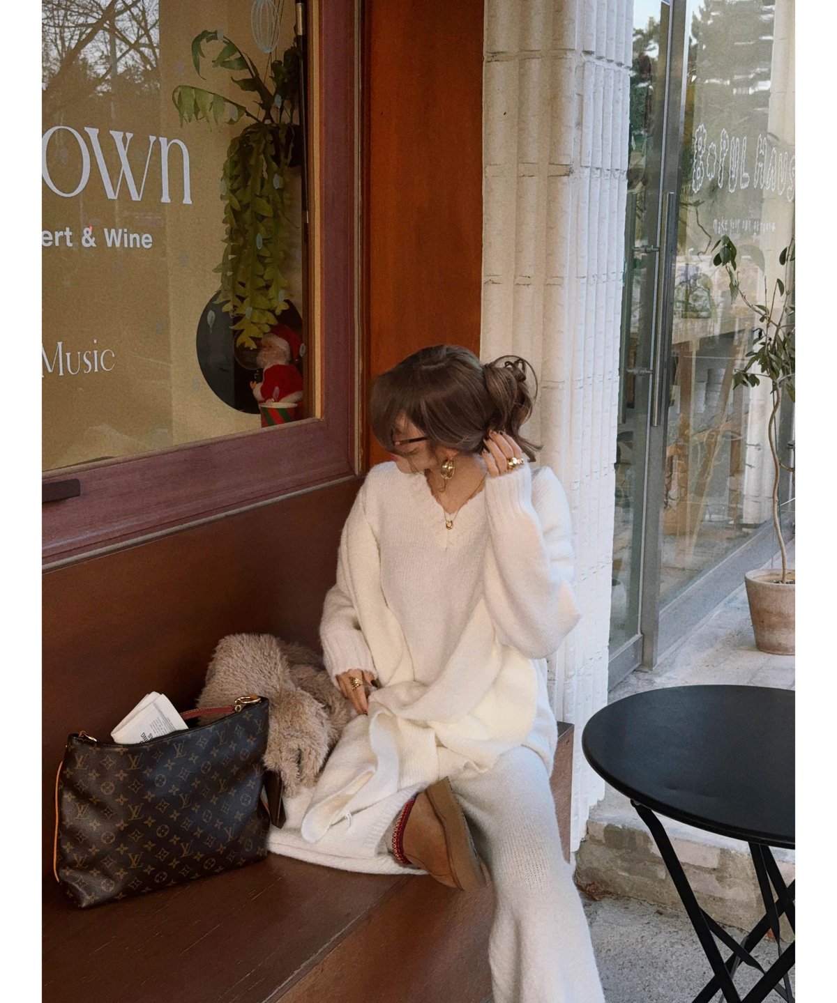 marshmallow knit set up / white | Nalm.