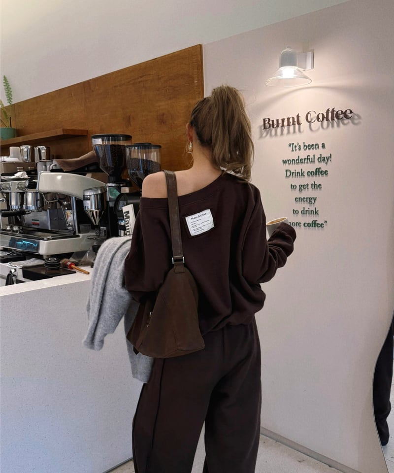 pre再入荷】drawstring sweat set-up / brown | Nalm.