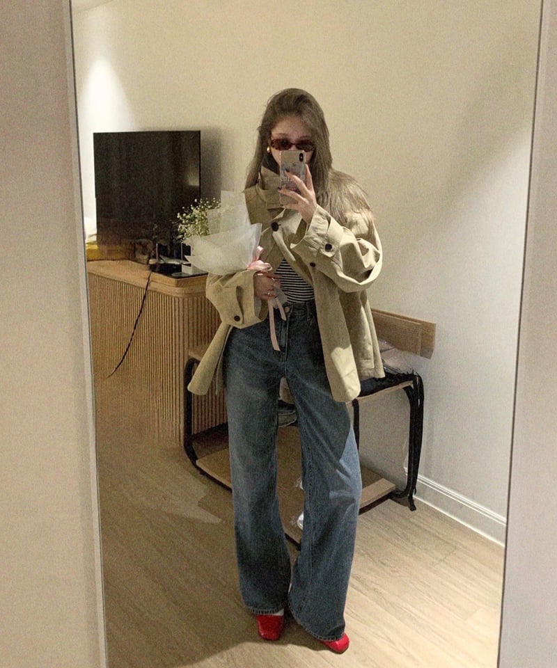 大人気再入荷】fril half trench | Nalm. 大人気再入荷】fril half trench | Nalm.