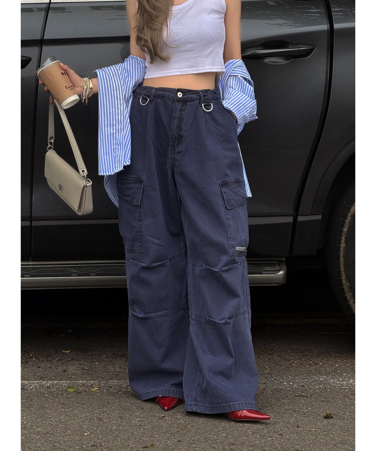 Nalm. volu over cargo pants /brown デニム 再入荷】volu over cargo pants /brown | Nalm.