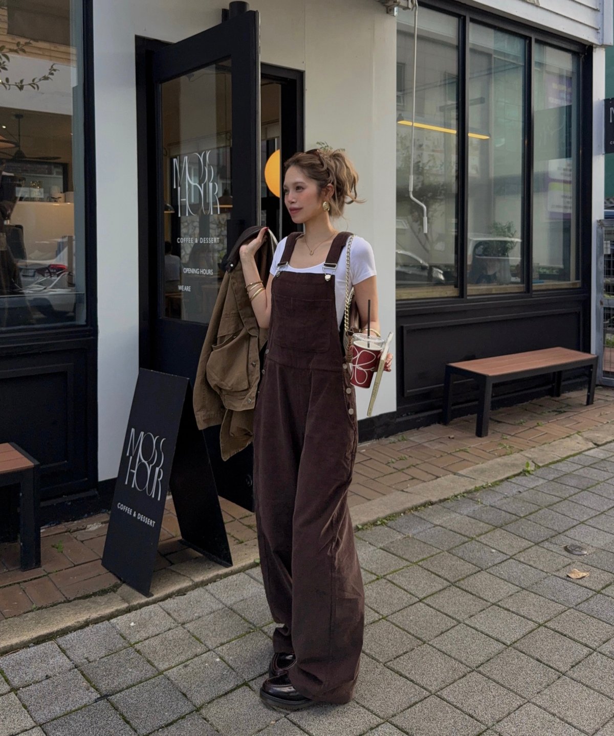 urban corduroy overalls / brown | Nalm.