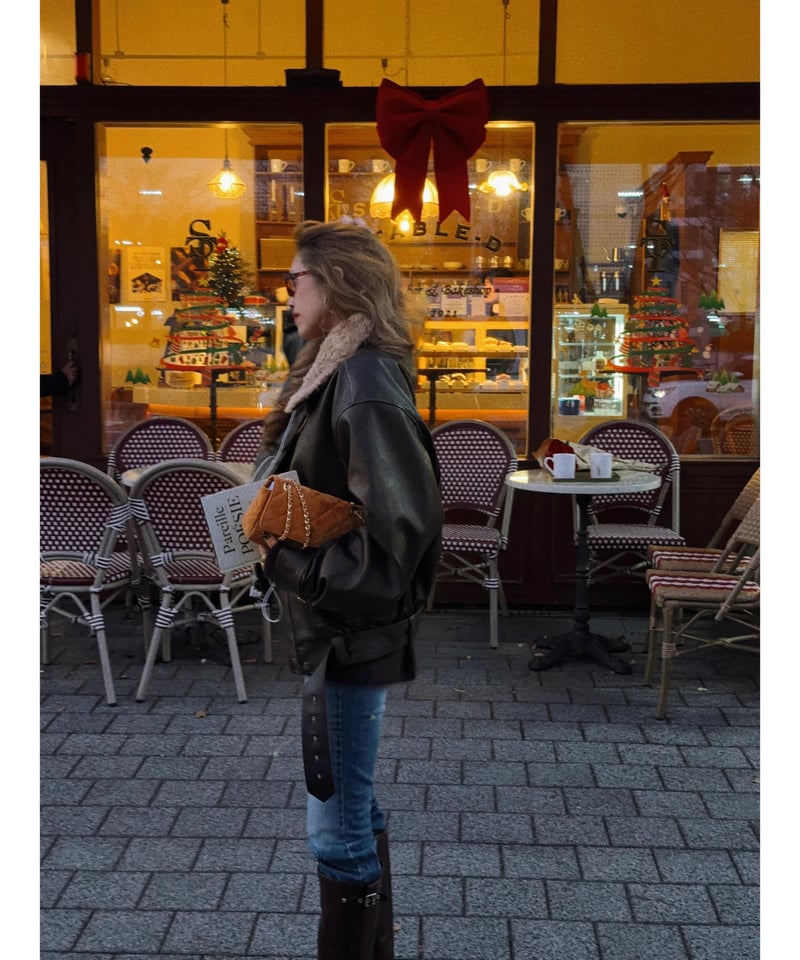 数量限定再入荷】Nalm. vintage leather jacket / dark br