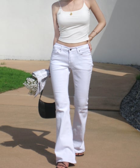 open-back cami top /white
