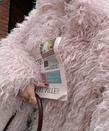 milk pink teddy jacket