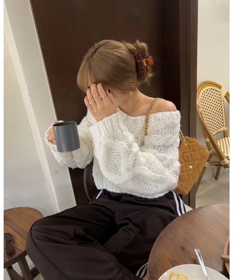ライントラックパンツ/brown