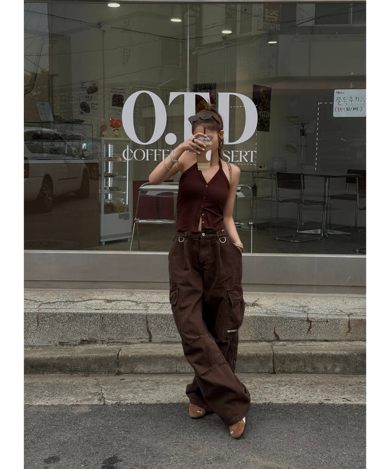 Nalm. volu over cargo pants /brown デニム 再入荷】volu over cargo pants /brown | Nalm.