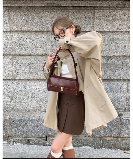 (セットアップ可能)セミプリーツスカートパンツ