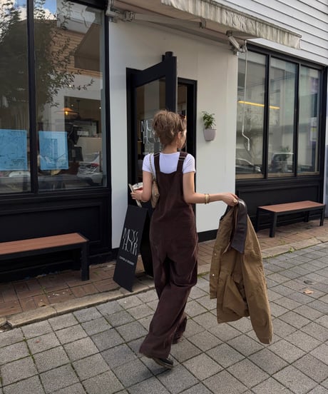 urban corduroy overalls / brown