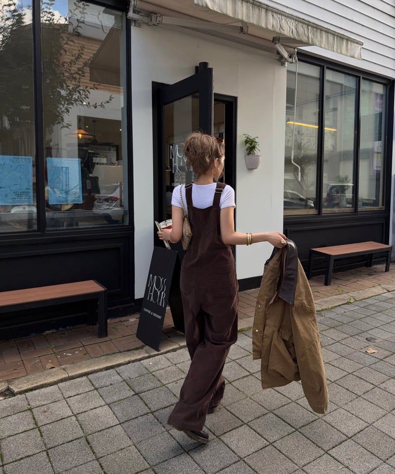 urban corduroy overalls / brown | Nalm.