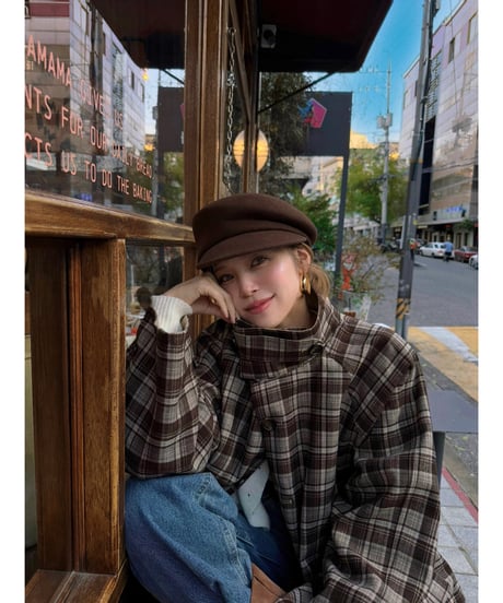 wool casquette / choco brown