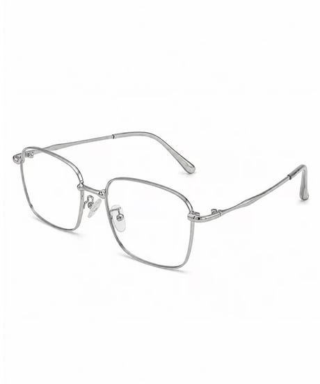 【7/14再入荷】 edge square glasses / silver (original case set)