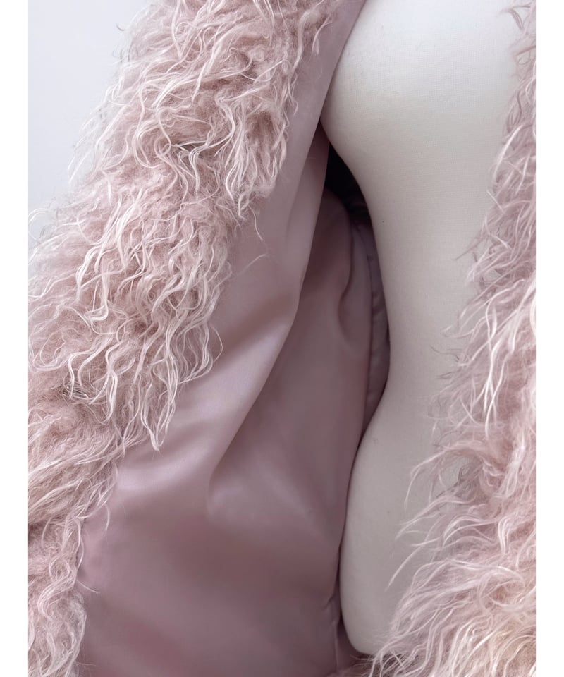milk pink teddy jacket | Nalm.