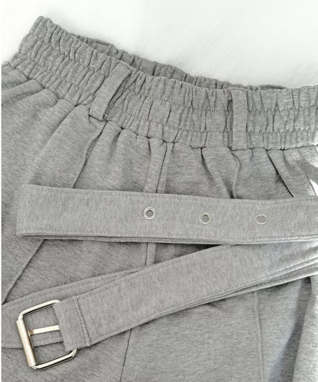 【Nalm.】belted sweat pants /gray