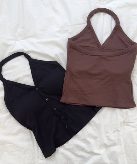 V-neck halter cami /brown