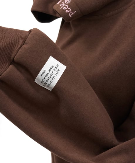 peak a boo hoodie / cocoa brown