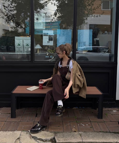 urban corduroy overalls / brown