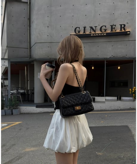 V-neck halter cami /black