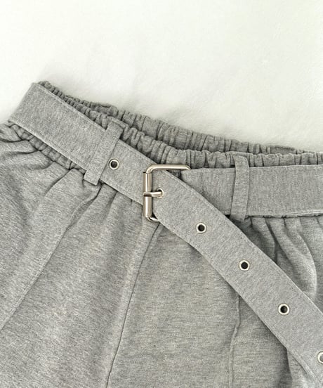 【Nalm.】belted sweat pants /gray