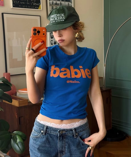 【7/14再入荷】 babie mini tee / vivid blue