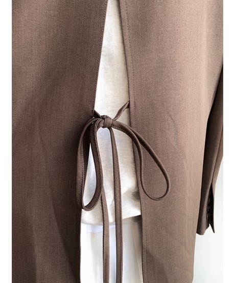 【再入荷】ribbon-tailored jacket / brown