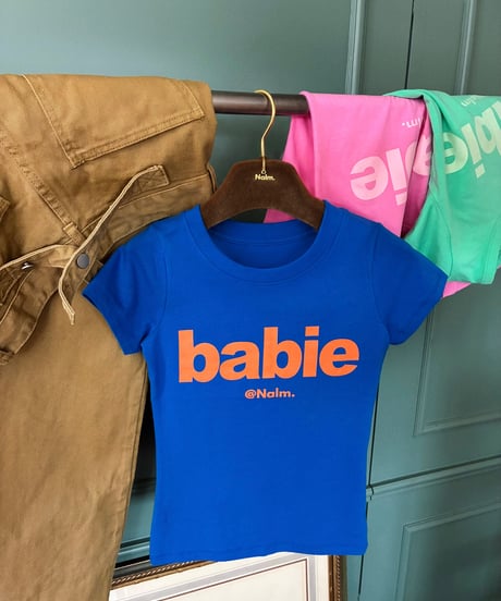 【7/14再入荷】 babie mini tee / vivid blue