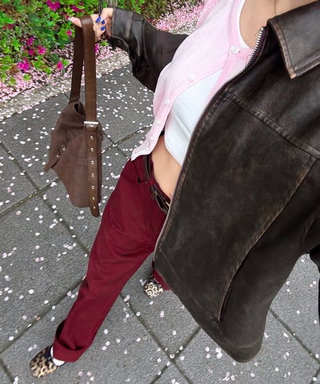 burgundy cotton pants