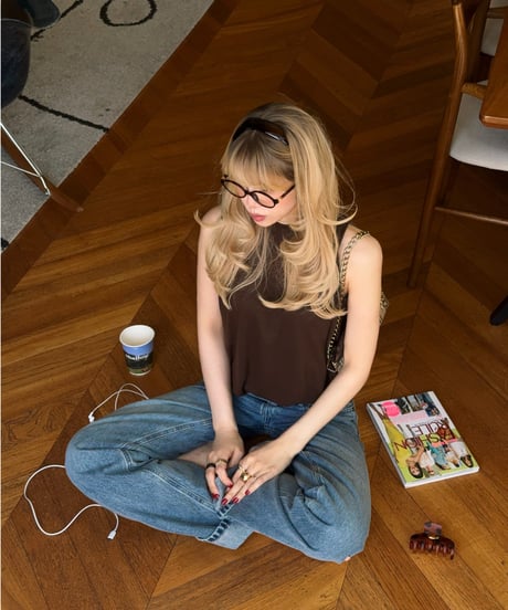 【7/14再入荷】 cream draped top / brown