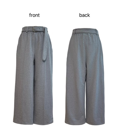 【Nalm.】belted sweat pants /gray