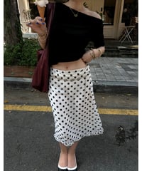 romantic dot frill skirt