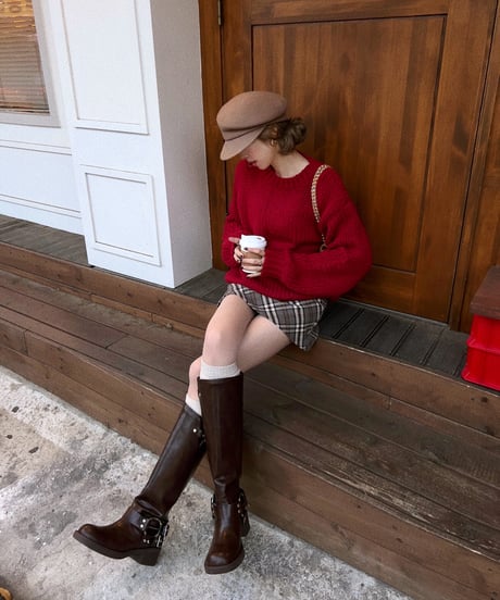 london checked mini skirt