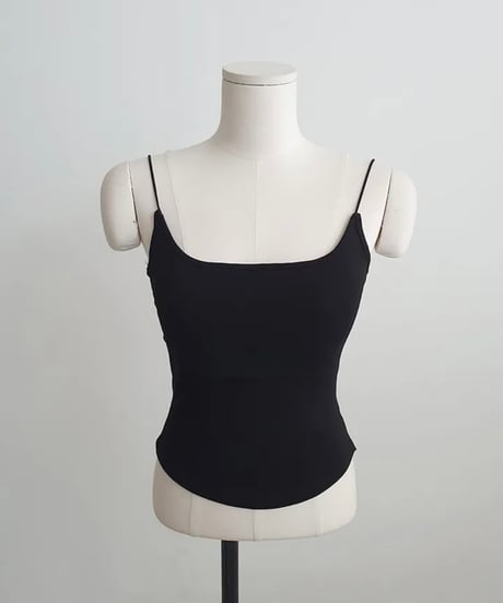 open-back cami top /black