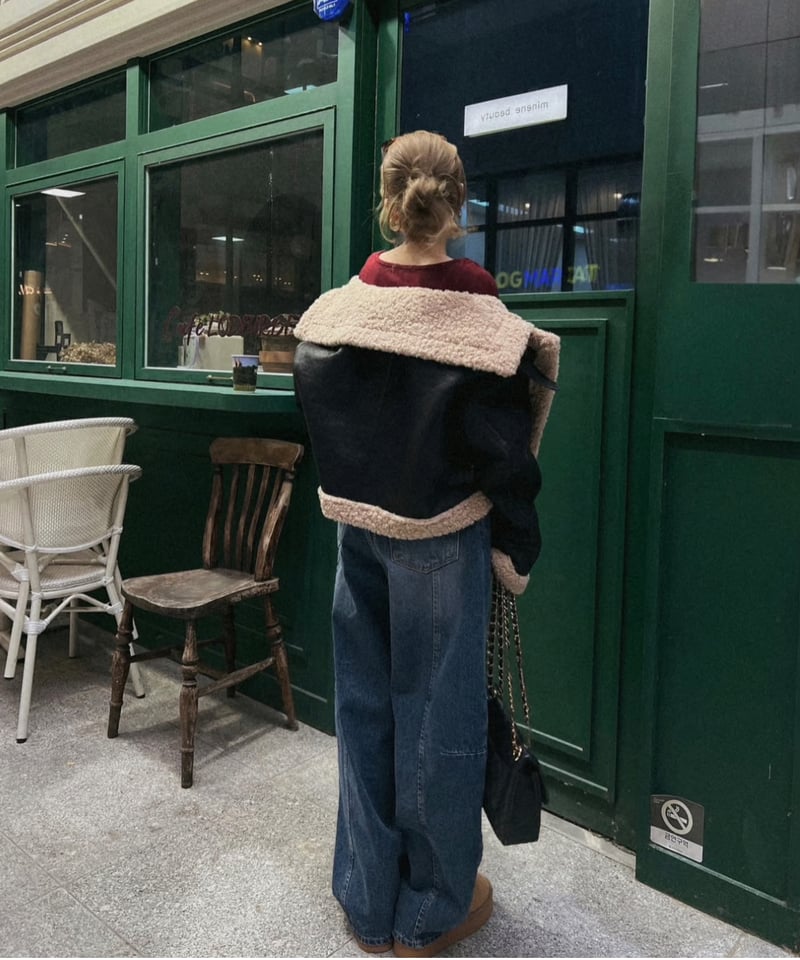 スウェードムスタンジャケット/black | Nalm.