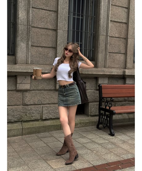 cropped mini tee