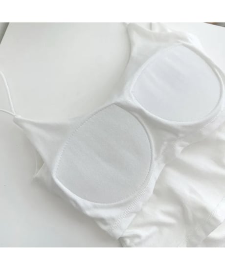 open-back cami top /white