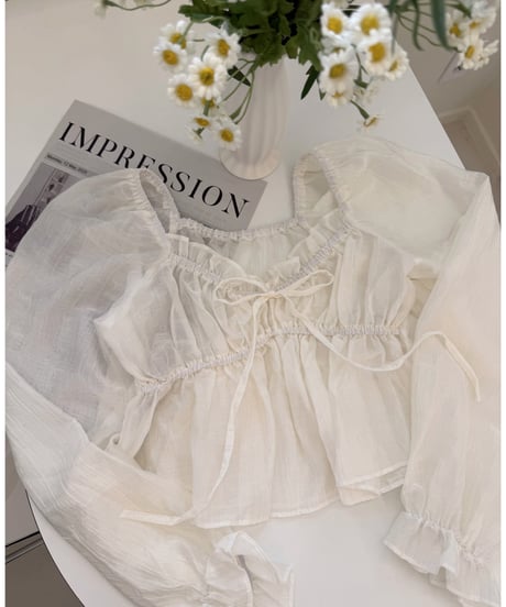 sheer fairy blouse /ivory