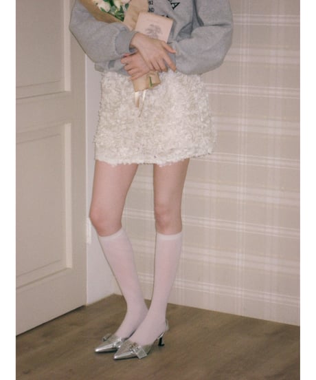 flower charming skirt / ivory