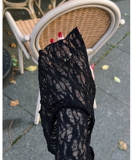 flare lace cardigan