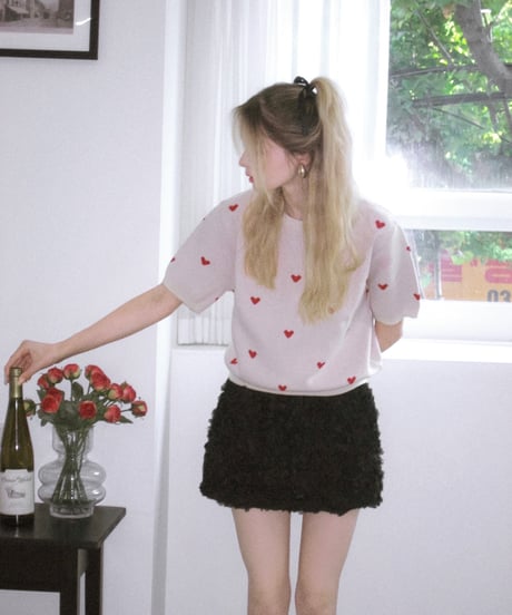 flower charming skirt / black