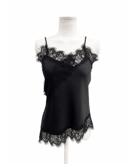 glow lace camisole / black