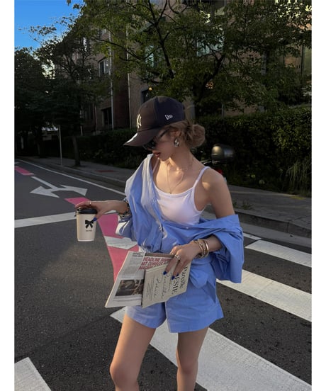 city striped shirt set-up / blue