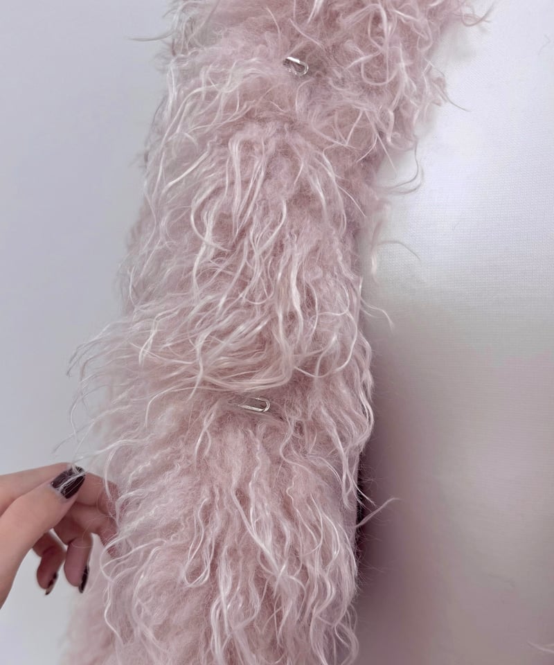 milk pink teddy jacket | Nalm.