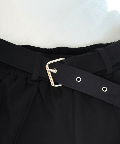 【Nalm.】belted sweat pants /black