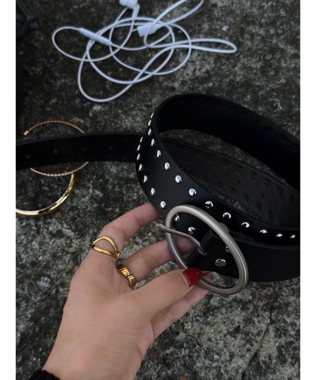 studded leather belt