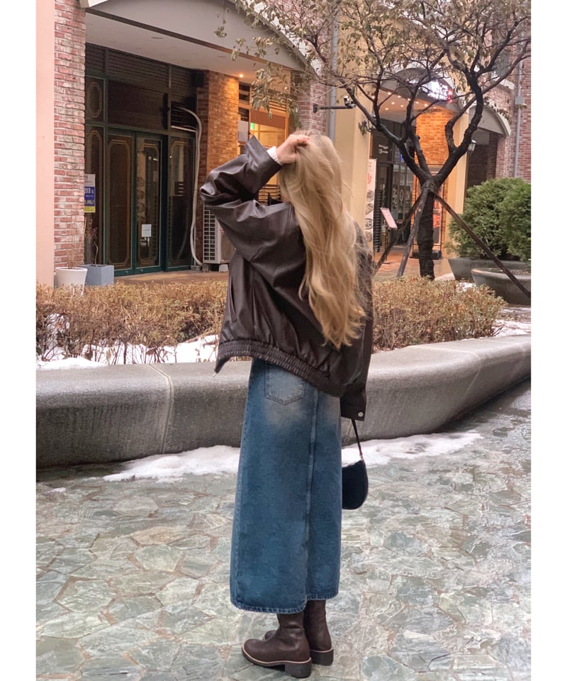 完売 Nalm. ナルム ヴィンテージライダース/ブラック 韓国 【公式通販】