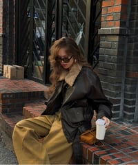 【数量限定再入荷】Nalm. vintage leather jacket / dark brown