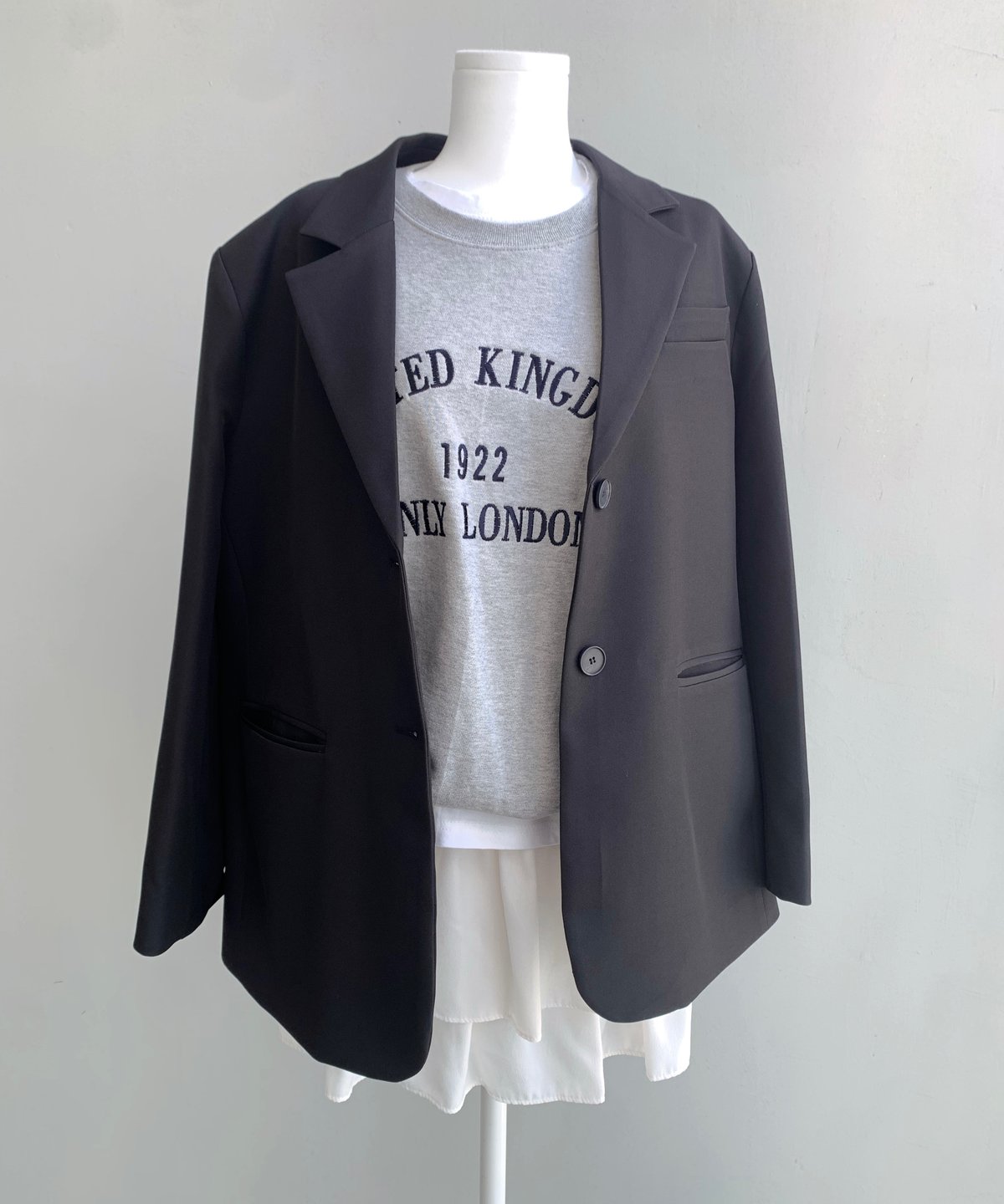 nalm.リボン刺繍レザージャケット ribbon-tailored jacket/black | Nalm.