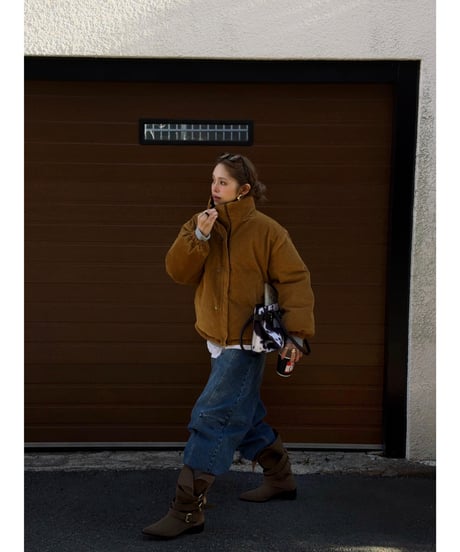 reversible logo down jacket